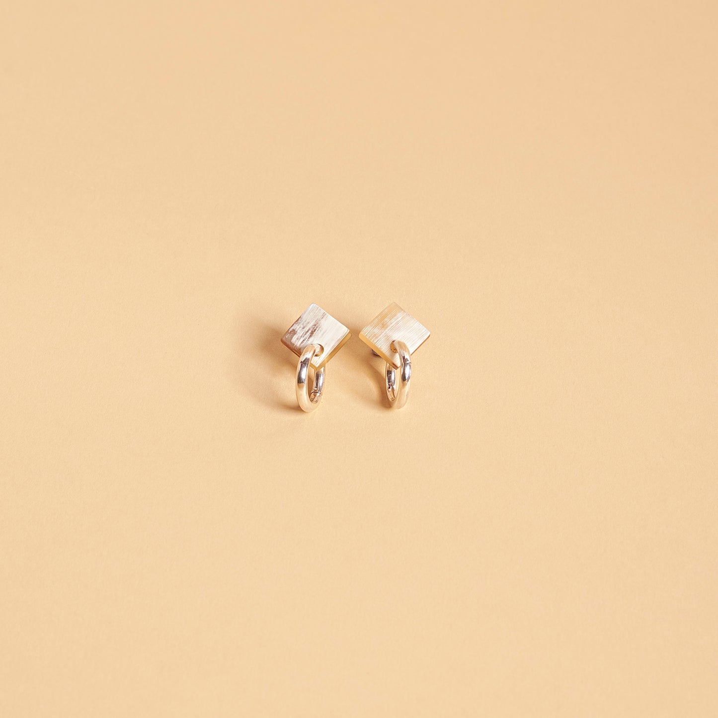 VIEN horn square earrings